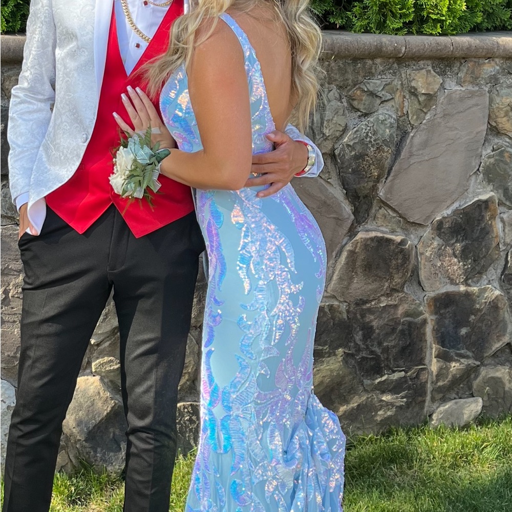 Size 4 Worn ONCE Jovani Prom dress. No rips, no pulls, no stains - Picture 2 of 6